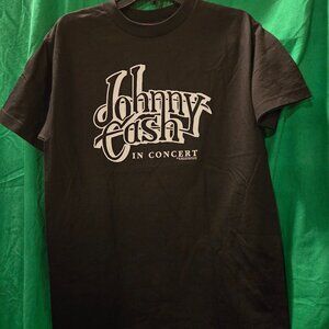 Vintage ZION Unisex Johnny Cash Crew Neck Black T-Shirt Medium New! Never Worn.